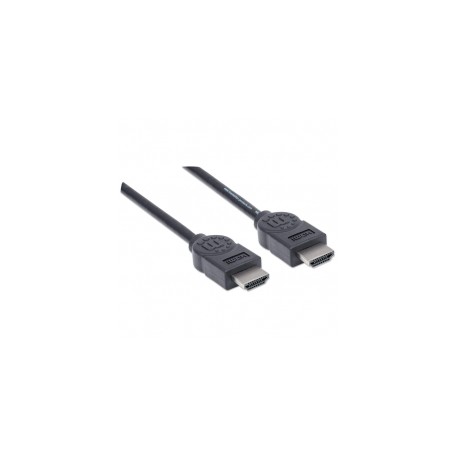 Cable HDMI / 1.8 metros / 4K a 30HZ / HDMI macho a HDMI macho / Blindado / Negro / Manhattan